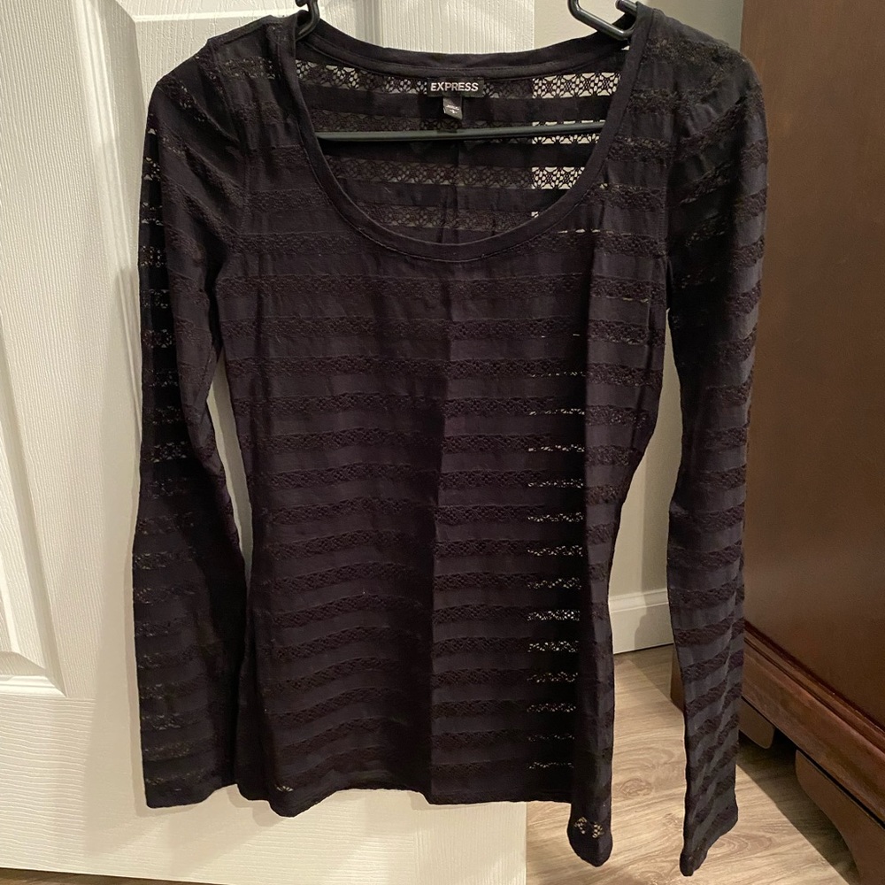 Black EXPRESS long sleeve shirt, size small